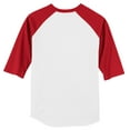 thumbnail image 6 of Sport-Tek Raglan Jersey (T200) White/Red, XL, 6 of 6