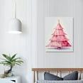 thumbnail image 3 of COMIO Christmas Boho Wall Art Prints Xmas Tree Snowflake Paper Art Posters Pink Decorative Aesthetic Wall Decor for Home Gallery Party Decor, (Unframed), 3 of 4