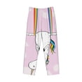 thumbnail image 4 of Balery Aerial Yoga for Unicorn print Men's Pajama Pants,Ultra Lightweight Pjs,Lounge Pant-Large, 4 of 9