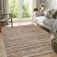 thumbnail image 2 of 9x12 Area Rugs – Soft Non-Slip Low Pile Machine Washable Modern Design Carpet for Living Room Bedroom Dining Room Office Nursery Brown., 2 of 7