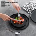 thumbnail image 2 of Onader Stoneware Dinnerware Sets, 12 Piece Plates and Bowls Set for 4, Serving Plates and Bowls Dish Sets, Microwave & Dishwasher Safe - Matte Black, 2 of 8