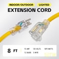 thumbnail image 2 of Cable de alimentación EP de 2,4 m, enchufe de 3 clavijas con iluminación de alta resistencia, 2 of 7