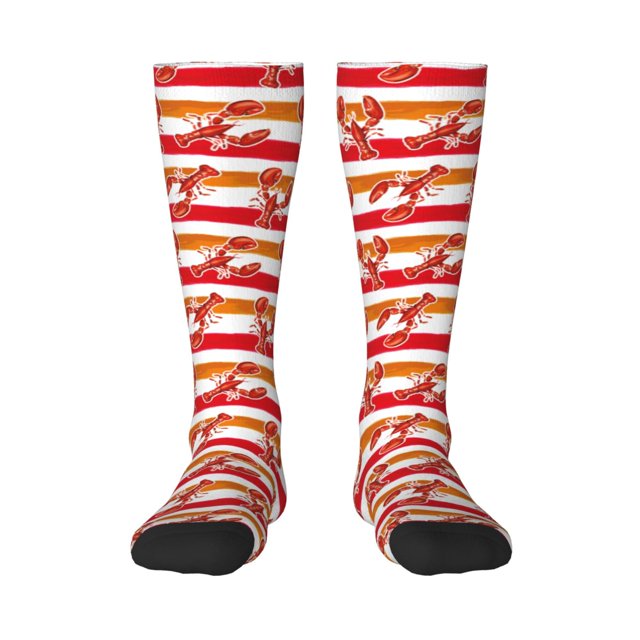 Balery Red Lobster Calcetines novedosos Calcetines deportivos Calcetines hasta la rodilla Calcetines de algodón Calcetines originales y geniales