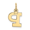 thumbnail image 4 of Diamond2Deal 10K Yellow Gold Block Initial P Charm Pendant for Women (L- 0.71 inch, W- 0.48 inch), 4 of 6