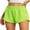 14 Neon Green, variant on Women's Running Shorts High Waisted Athletic Gym Workout Shorts with Liner Zipper Pockets