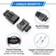 thumbnail image 3 of Conector de bobina de encendido de 4 pines, enchufe macho hembra, terminal de cable impermeable para Mercedes-Benz para BMW 1 juego, 3 of 6