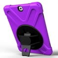 thumbnail image 6 of XYX Case for Samsung Galaxy Tab S2 9.7 inch SM-T810/SM-T815 with 360 Degree Rotating, Hand Strap, Shoulder Strap, Purple, 6 of 7