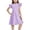 b-949Purple469, variant on MEZZALL Girls Solid Color Flutter Sleeve Dress Casual Summer Soft Comfortable Party O-Neck Solid Color Vacation Dresses