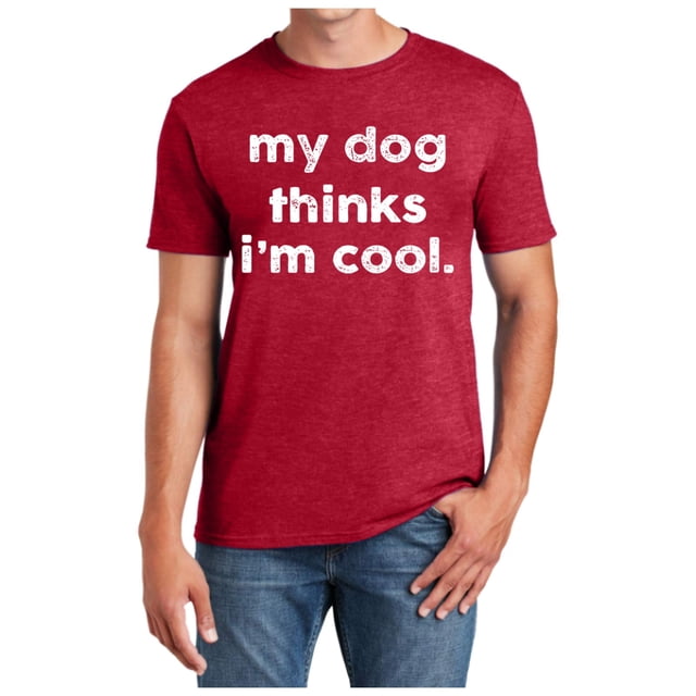 T-shirts pour Homme Drôles Sarcastiques Nouveauté Papa de Chien Amoureux des Animaux T-Shirts Graphiques Rouges d'Automne Taille m