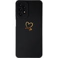 thumbnail image 3 of for Galaxy A32 5G 6.5"(Not fit A32 4G),Cute Bling Plated Gold Love Heart with Anti-Fall Camera Lens Cover Protection Soft Anti-Fingerprint Anti-Dust Phone Case for Samsung Galaxy A32 5G - Black, 3 of 12