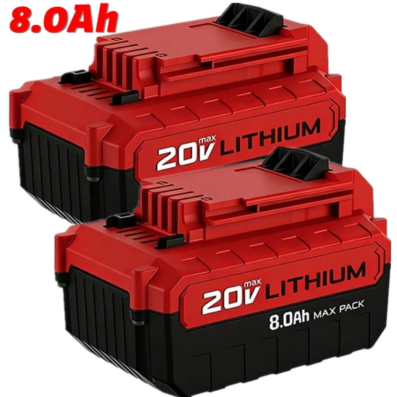 2Pack 20 Volt Lithium-Ion 8.0Ah Battery Compatible With Porter Cable 20V Max Pcc680L Pcc685L