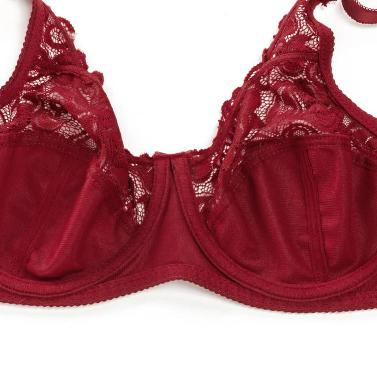 Bluelans Women Embroidery Sequins Lace Trim 3/4 Cup Push Up Underwire  Breathable Bra Watermelon Red 38B/85B price in Saudi Arabia, Wadi Saudi  Arabia