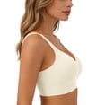 thumbnail image 4 of nerohusy 2 Pack Plus Size Wireless No Underwire Jelly Bras V-Neck Seamless Push Up Bra for Women Full Bust Support Lightweight Underwear,Multicolor,XXXXL, 4 of 6