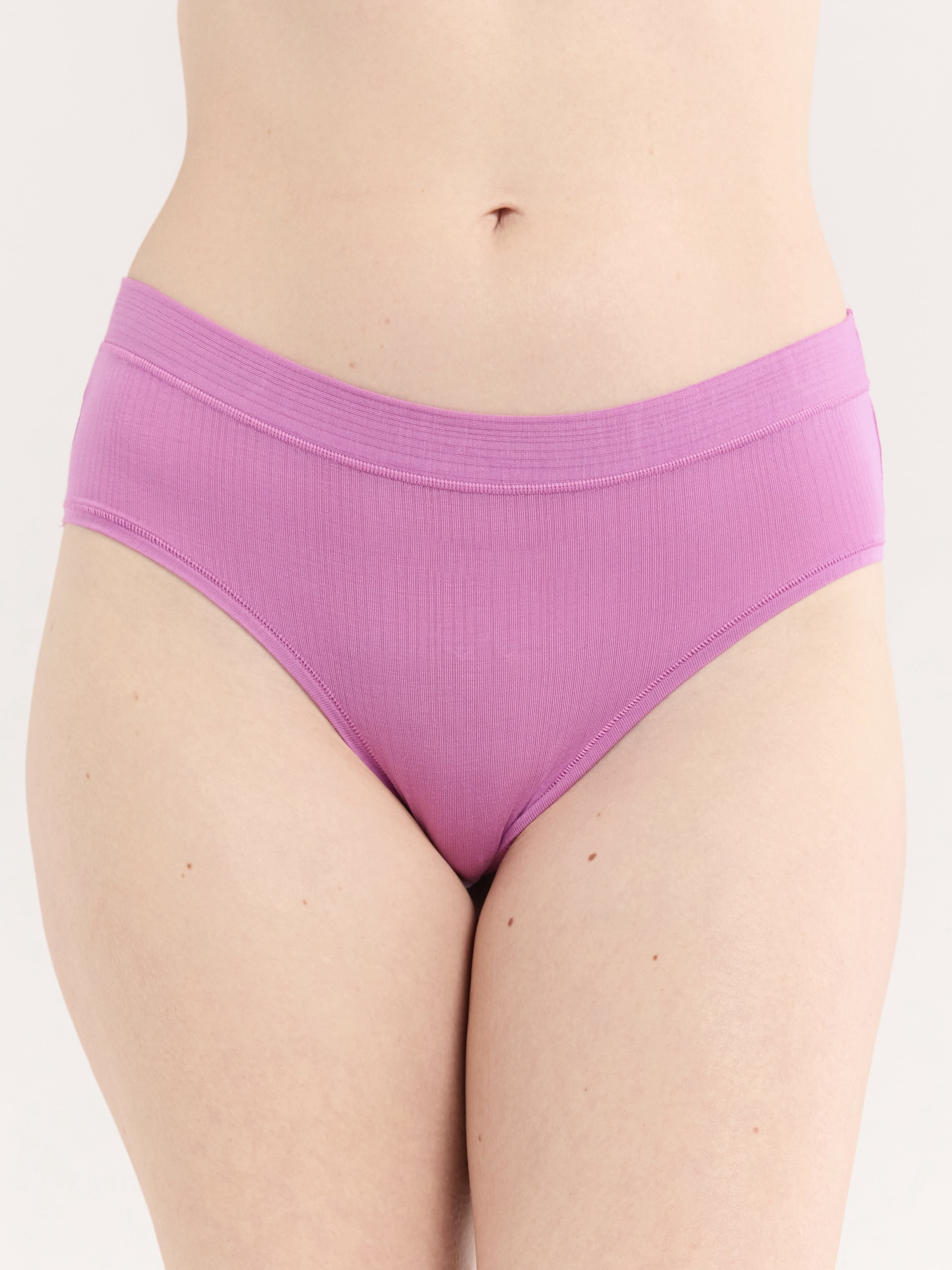 Joyspun Women's Ribbed Modal Hipster Panties, 3-Pack, Sizes XS-3XL