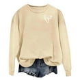 thumbnail image 7 of Fnooota Valentine's Day Sweatshirts for Women, Pullover Casual Spring Crew Neck Long Sleeve Tops Beige Size L, 7 of 7