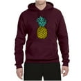 thumbnail image 2 of Wild Bobby, Trendy Tropical Pineapple, Fashion, Unisex Graphic Hoodie Sweatshirt, Maroon, 3X-Large, 2 of 4