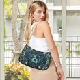 thumbnail image 5 of FORMRS Womens Shoulder Bag with Chain Strap Clutch Purse Cute Tote Handbag, Green Dragon Flowers, 5 of 7