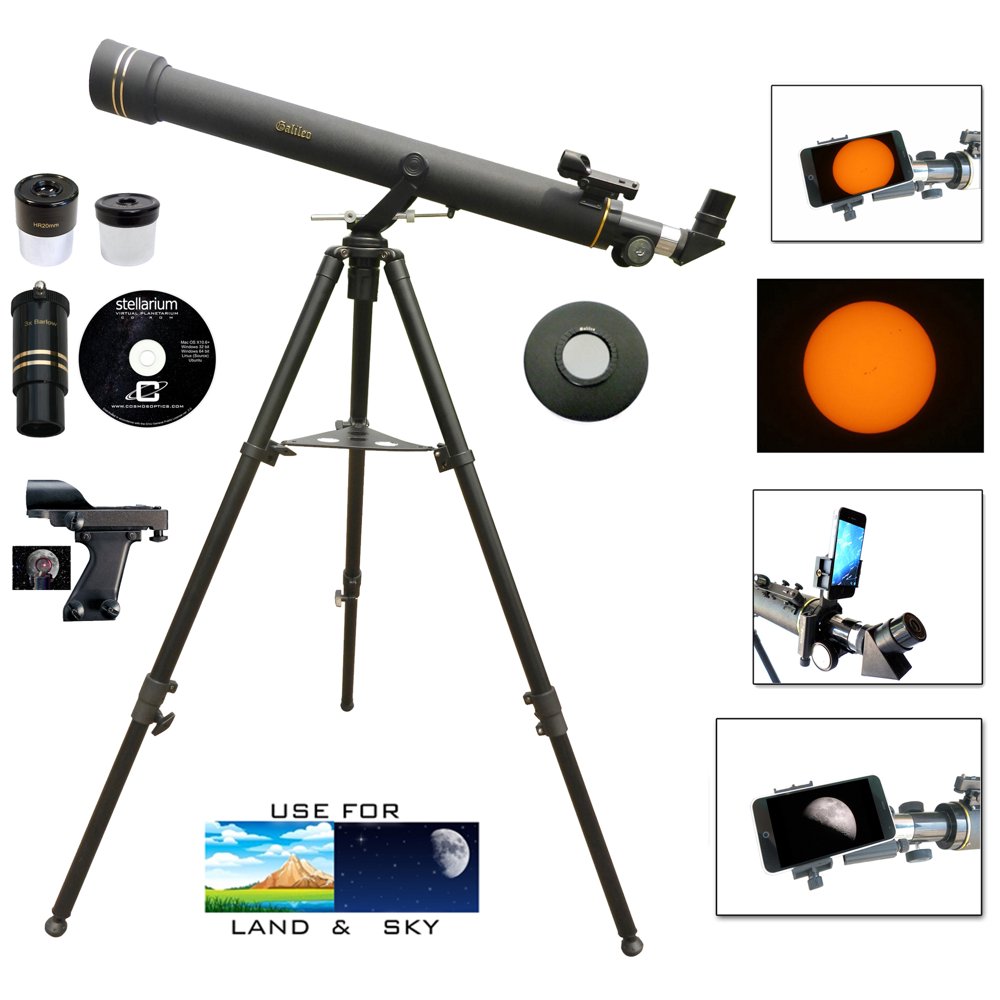 Galileo 800mm X 72mm Refractor Telescope with Solar Filter Cap
