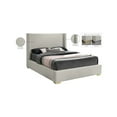 thumbnail image 2 of Meridian Furniture Royce Beige Linen Textured Fabric King Bed, 2 of 16