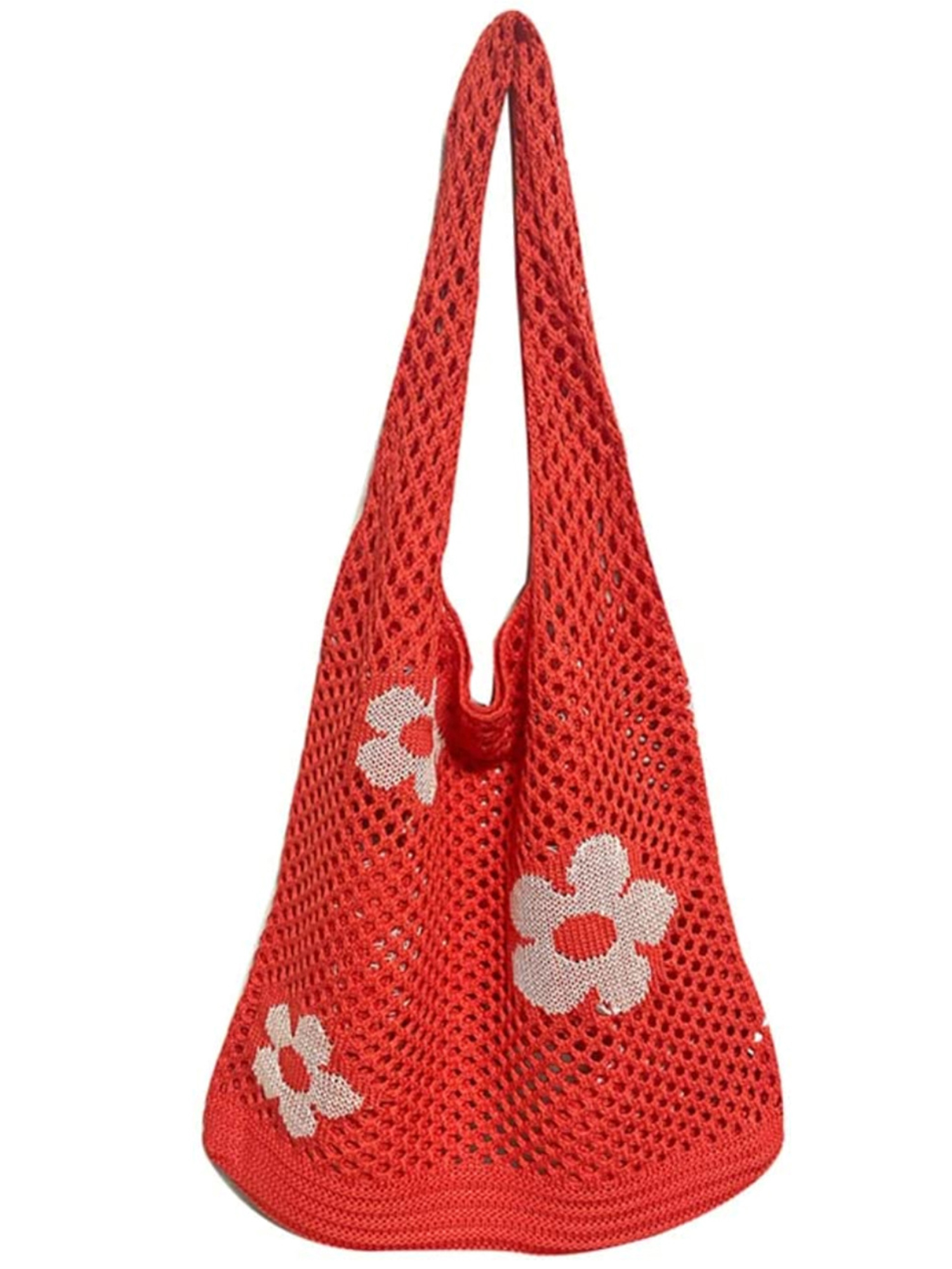 Sanviglor Ladies Beach Bags Mesh Tote Bag Shoulder Bohemian Handbag