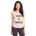 thumbnail image 2 of Aeropostale Womens Today IS Cancelled Pajama Sleep T-shirt, Rosa, Small, 2 of 2