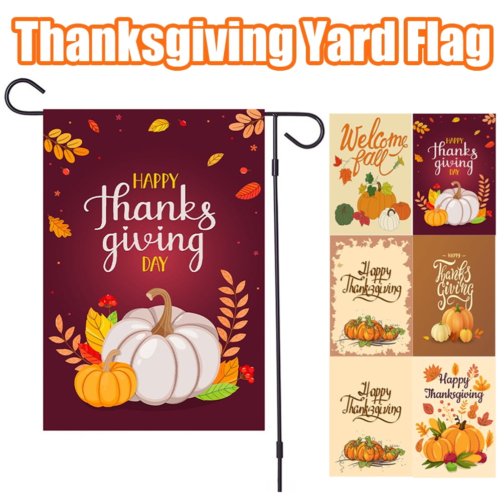 Give Thanks to the Lord Garden Flag 2 Sided Thanksgiving Harvest Fall Welcome 