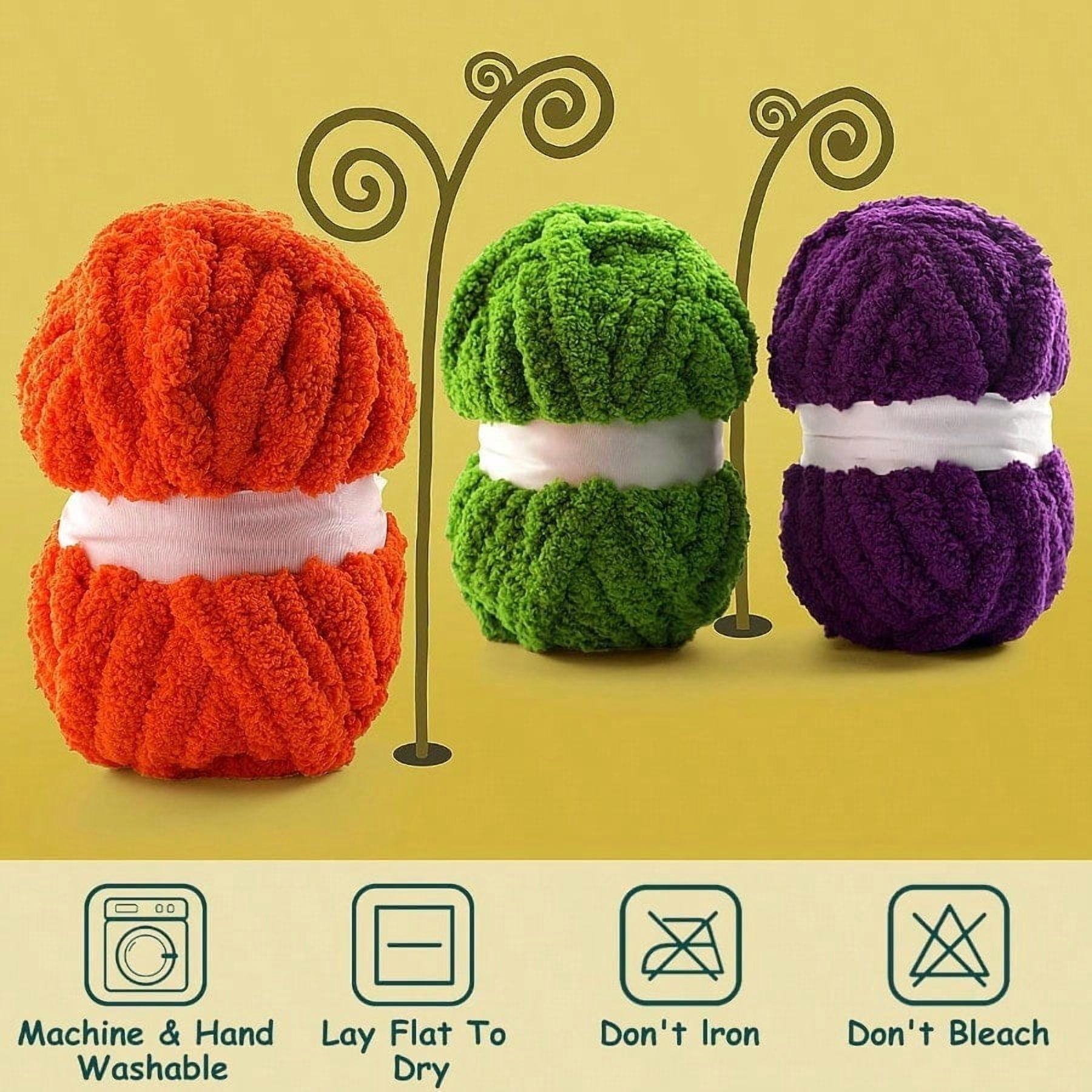 8 Pcs Chunky Yarn for Hand Knitting Chunky Chenille Yarn for Crocheting Fluffy Yarn for Crochet Jumbo Yarn for Hand Knitting 28.4 yds 7.7 oz of er Bulky Yarn Big Red