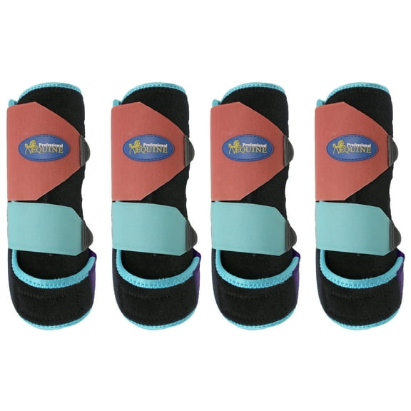 Horse Medium Professional Equine Sports Medicine Splint Boots Turquoise 4113C