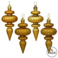 thumbnail image 2 of Vickerman 4" Antique Gold 4-Finish Finial Ornament, 8 per Box, 2 of 3