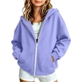 thumbnail image 2 of Children's Plus Size Hoodies Zip Up Hooded Sweatshirt Kids Fashion Solid Color Long Sleeve With Pocket Warm Zipper For Girls And Boys, 2 of 9