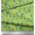 thumbnail image 2 of Soimoi Green Cotton Duck Fabric Leaves & Tulip Floral Print Sewing Fabric Yard 56 Inch Wide, 2 of 3