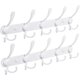thumbnail image 1 of Ganchos para abrigos de color blanco para montar en la pared, percheros de acero inoxidable inoxidable, diseño resistente para mayor durabilidad, ideales para el hogar y la oficina (2 paquetes), 1 of 5