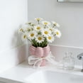 thumbnail image 4 of Unique Ceramic Decorative Vase Small Cube Style 10cm Home Wedding Table Decor Accent Gift For Living Room Bedroom Dining Stylish Minimalist Display For Fresh Or Faux Flowers Compact Shelf Accent, 4 of 6