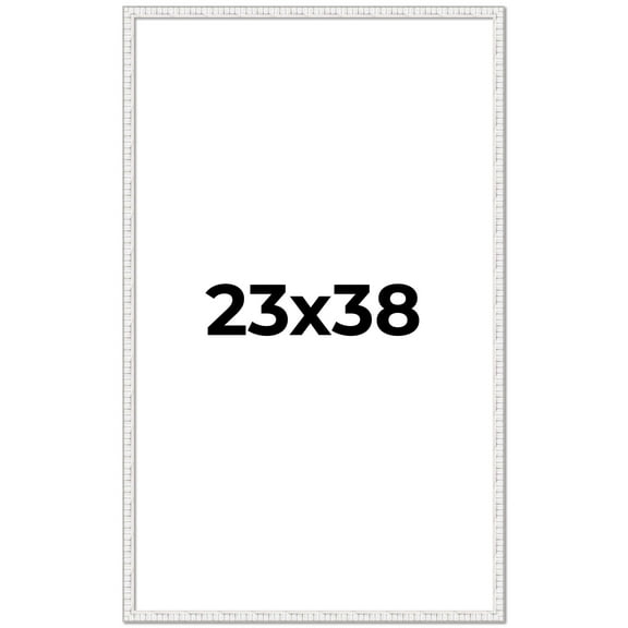 23x38 Frame White Real Wood Picture Frame Width 0.75 inches | Interior Frame Depth 0.5 inches |