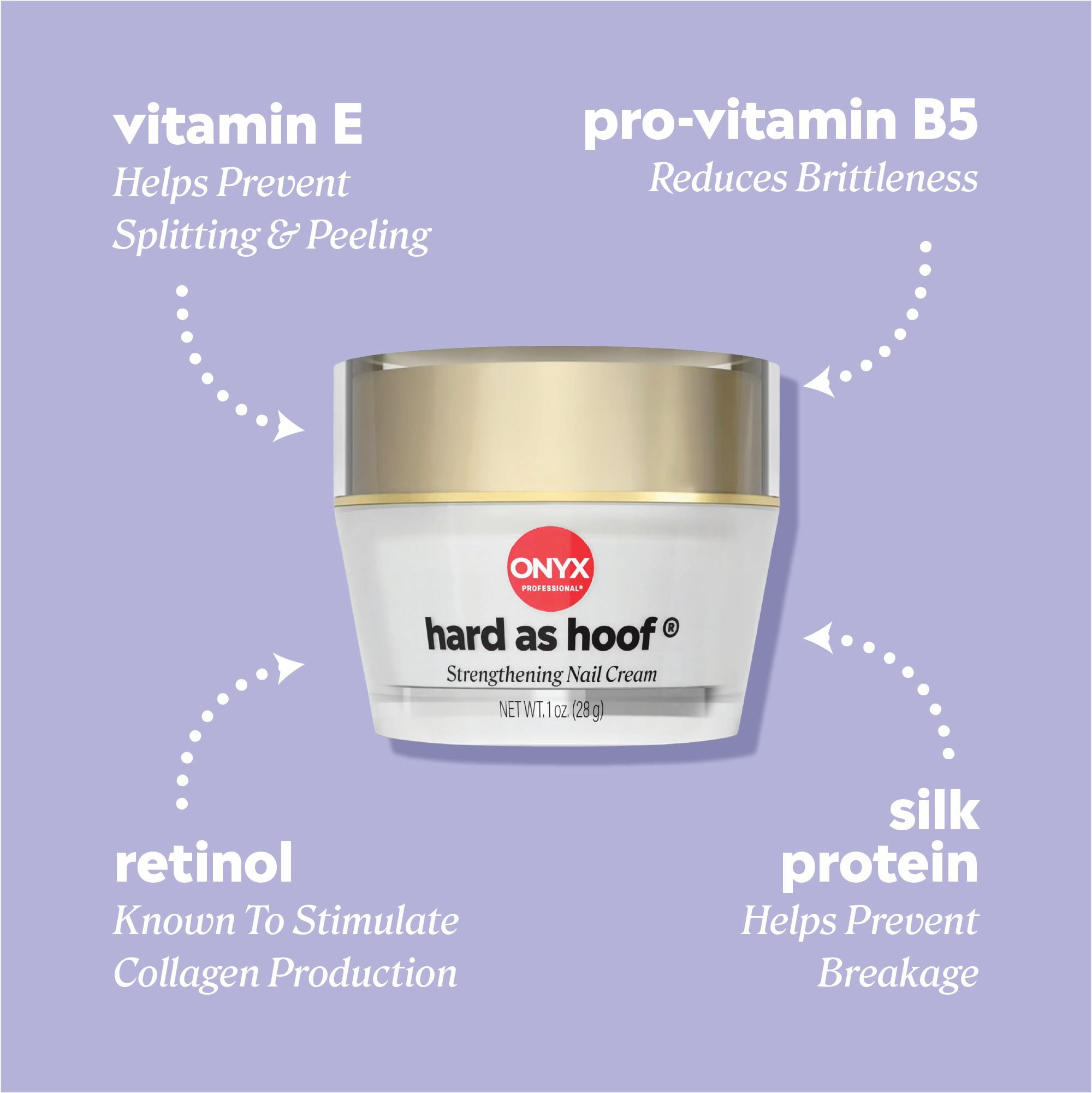 (2 pack) ONYX Professional Hard as Hoof Nail Strengthening Cream, 1 oz, Vanilla Coconut Scented