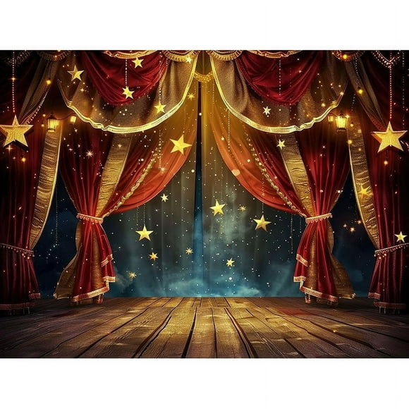 Circus Tent With Striped Canopy Popcorn Photography Backdrops Balloons Birthday Party Decor Animal Photo Studio Backgrou