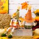 thumbnail image 4 of Liquidación de adornos de Poaug, decoraciones de pavo de otoño para Acción de Gracias, paquete de 2, gnomos Tomte suecos hechos a mano con hojas de arce, gnomos de peluche, regalos de decoración, 4 of 6