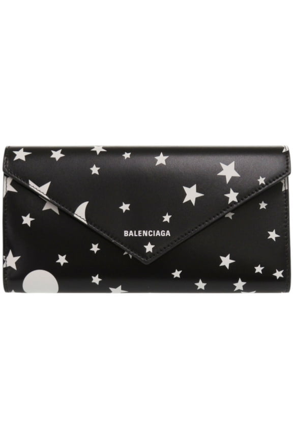 Pre-Owned Unused Balenciaga 499207 Black Leather Long Wallet 0679BALENCIAGA