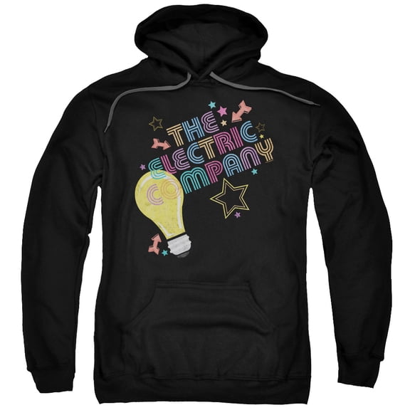 Electric Company/Electric Light Adult Pullover Hoodie Sweatshirt Black