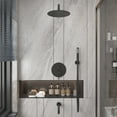 thumbnail image 5 of Boyel Living 10 in Shower System Wall Mount Rainfall Shower Head with Handheld Shower and Bathtub Tub Spout,3-function Bathroom Round Shower Combo Set Tub Faucet,Shower Faucet Set in Matte Black, 5 of 10