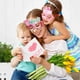 thumbnail image 2 of Diademas y marcos de gafas con flores coloridas para el Día de la Madre, decoraciones de fiesta para niños y mamás, 2 of 8