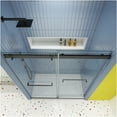 thumbnail image 4 of JERFIT 60" x 74" Matte Black Bypass Shower Door with Soft-Close System, 5/16" Tempered Glass & Anti-Leak Design, 4 of 10