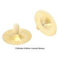 thumbnail image 2 of Lindbes Finger Cymbals 2 Pcs Kid Cymbals Copper Wood Handle Belly Dancing Hand Cymbals Percussion Instrument Toy, 2 of 9