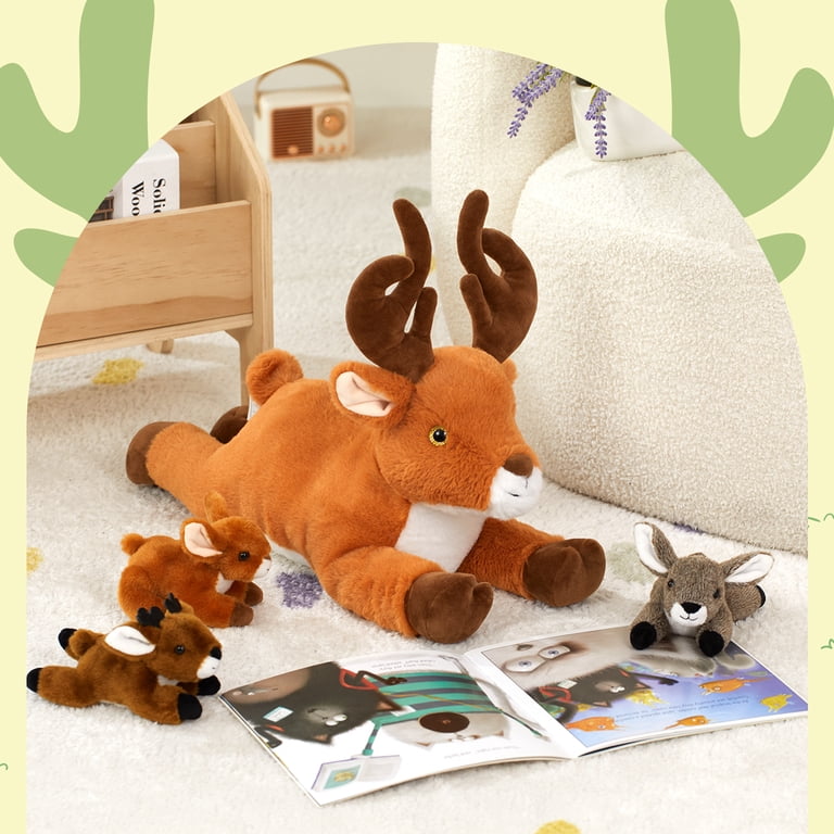 MaoGoLan 5-Piece Deer Plush Set with Mommy and Baby Fawns photo 5
