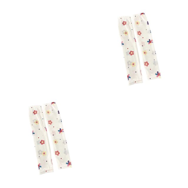 Minnieouse 1 par de mangas de brazo para niños, manga de seda de hielo, cubierta de protección solar elástica, guantes de brazos transpirables Tipo 6 2piezas