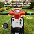 thumbnail image 5 of Track Seven 24V Ride on Motorcycle, 250W Ride-on Scooter Moped with Twist Throttle, LED Light, 12" Pneumatic Tires, Bluetooth, Max 10Mph, 24V Electric Motorcycle for Kids Girls Boys Aged 8-12, Red, 5 of 10
