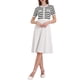 thumbnail image 2 of Vestido de suéter de rayas para mujer INSPIRE CHIC, vestido de punto de manga corta con vuelo, 2025, 2XL, negro, 2 of 5