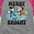 thumbnail image 3 of Disney - Merry And Bright - Toddler & Youth Girls Raglan Graphic T-Shirt, 3 of 4
