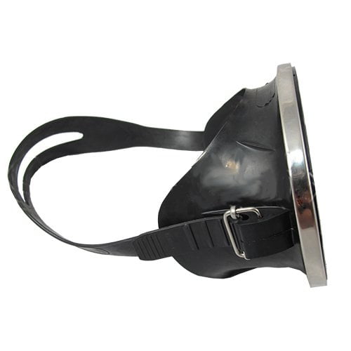 Spearfishing Free Dive Stainless Steel Oval Shape Classic Rubber Mask 