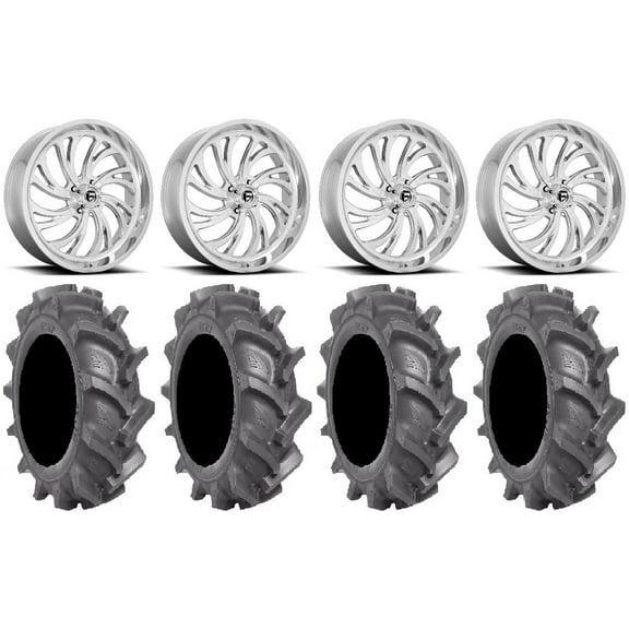 Fuel Kompressor Polished 22" Wheels 37" BKT AT 171 Tires Polaris RZR XP 1000 / PRO XP / Ranger XP 900/1000